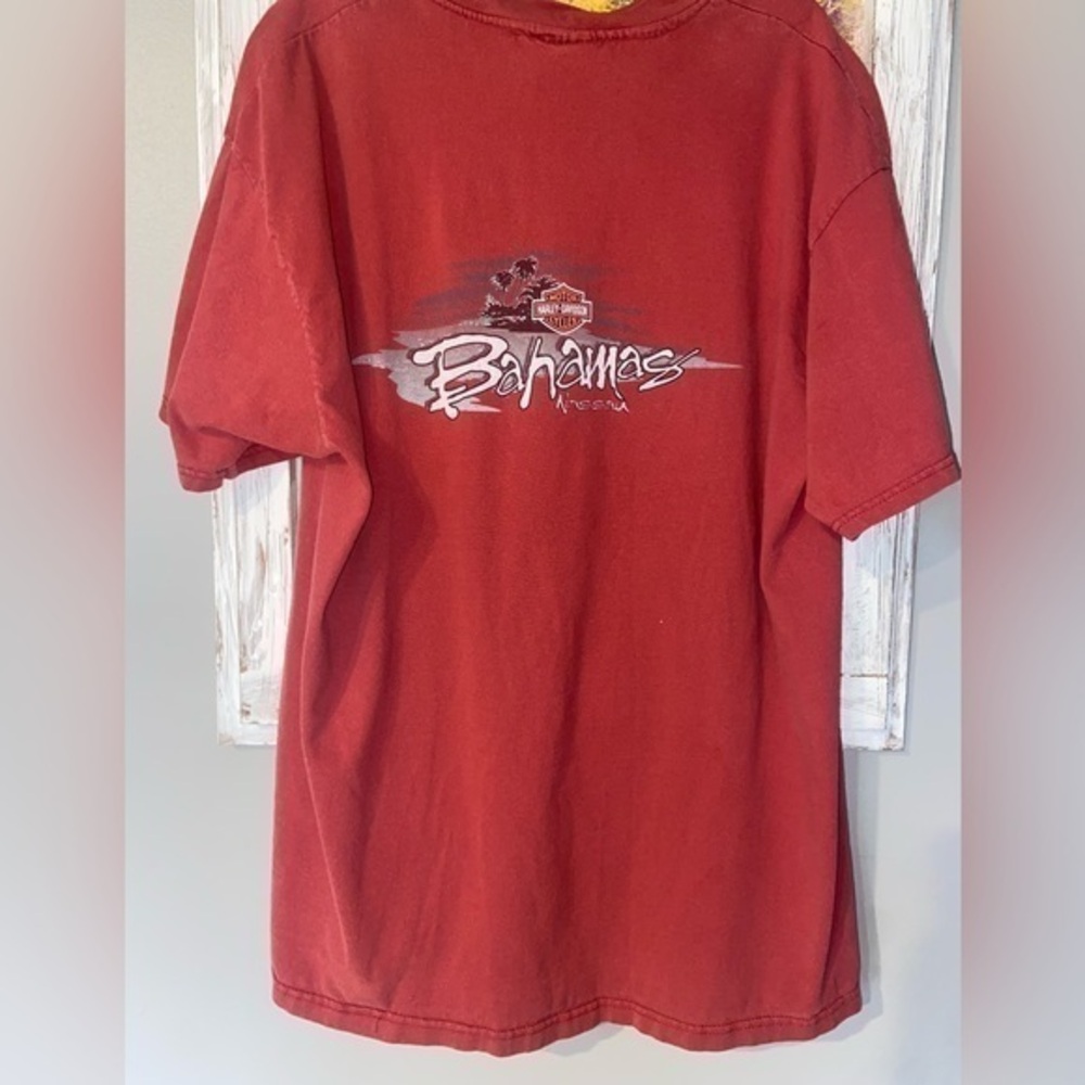 Harley Davidson XL Motorcycle Biker T-Shirt Nassau Bahamas Short Sleeve
